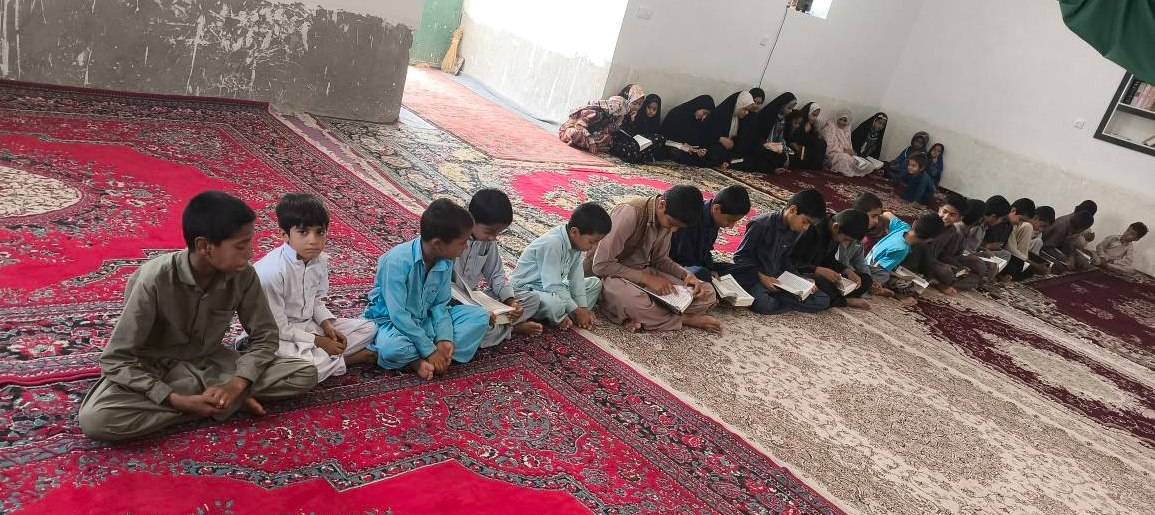 گزارش کلاس قرآن در روستای برفی شهرستان هامون